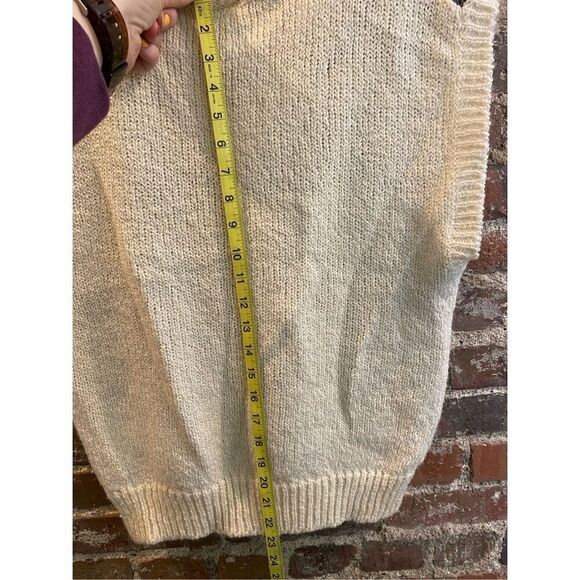 -haberdashery collection by Personal- Retro Soft Wool Blend Cream/Gray Sweater - Picture 3 of 7